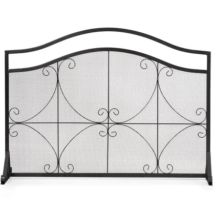 Pare-Feu Pour Cheminée/Poêle 1 Grand Volets Long 112 Cm Haut 83,5 Cm En Métal