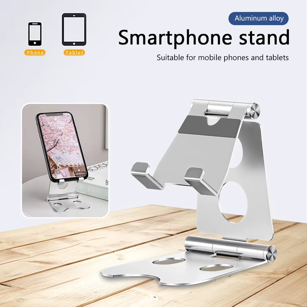 Adjustable Mobile Phone Bracket Support Aluminum Alloy Tablet Desk Holder Stand Portable Desktop Stand Table Phone Support
