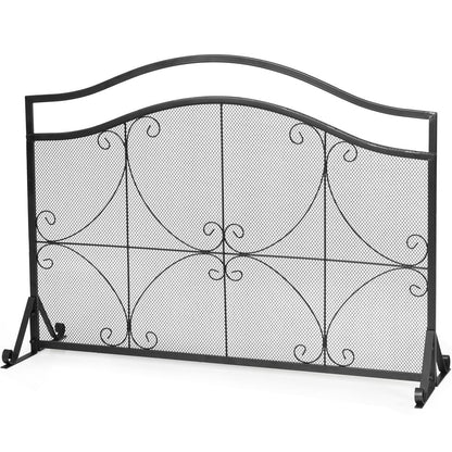 Pare-Feu Pour Cheminée/Poêle 1 Grand Volets Long 112 Cm Haut 83,5 Cm En Métal