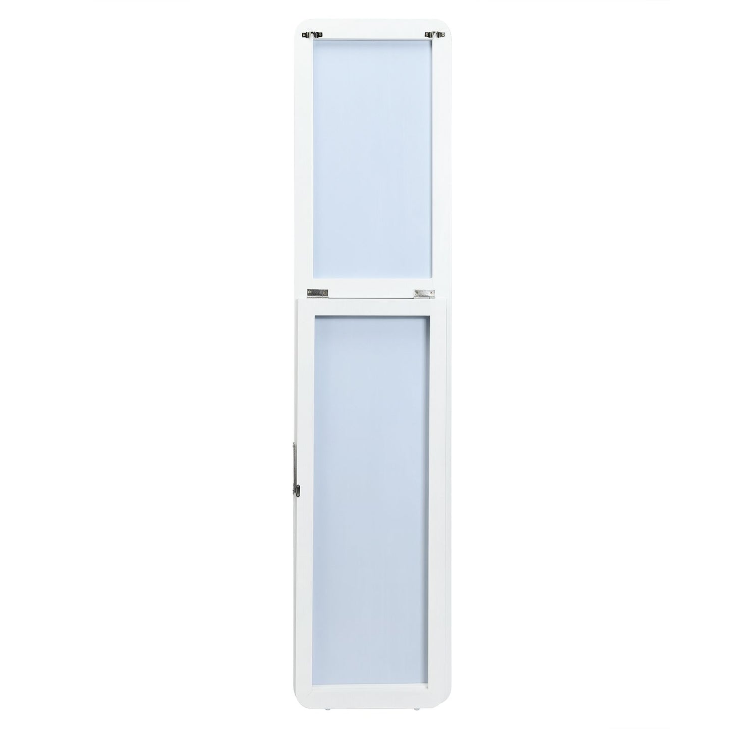 Miroir Autoportant Rectangulaire Pleine Longueur Cadre En Bois Massif 160 X 37Cm Blanc