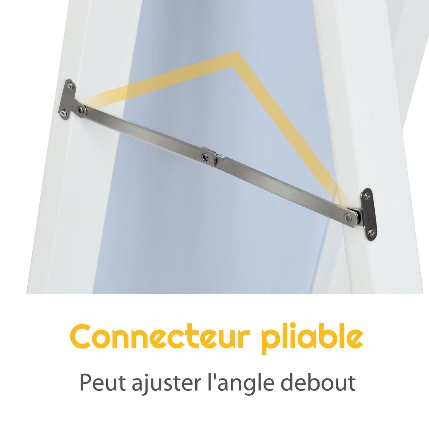 Miroir Autoportant Rectangulaire Pleine Longueur Cadre En Bois Massif 160 X 37Cm Blanc